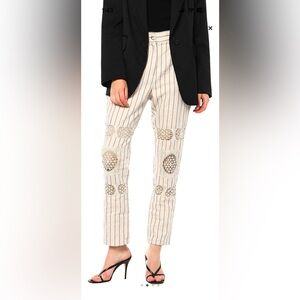 Bluemarine stylish pants from linen and cotton.